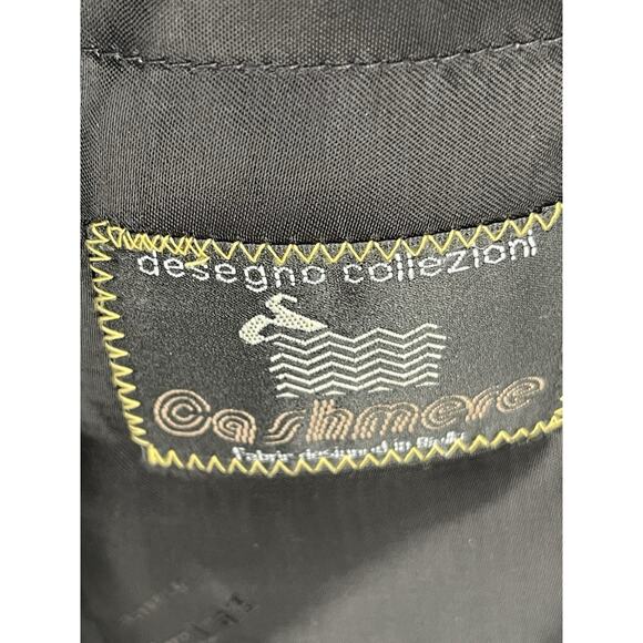 F.R. Triplet & Co Cashmere Overcoat Coat Black Size 46R - Picture 11 of 12